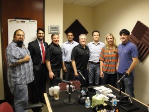 Karen Houghton with Atlanta Tech Village, Daniel Flores with Visual Art Werks, Adam Wexler with Insightpool, Imaad Rashied with BluMenlo, Alok Deshpande with Umenta and Kurt Uhlir with Sideqik