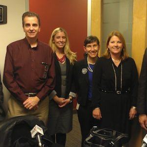 Gordon Rogers with Edevate, Kevin Green with Midtown Alliance, Karen Kelly with The Childrens Museum of Atlanta and Cherie Fuzzell with Parkmobile USA