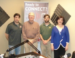 Bob Delbridge and Stuart Prince with 404-CUT-TREE and Sharon Epps with Women Doing Well