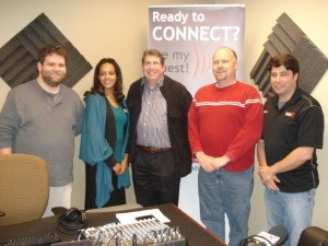 Mike Clay with Clay Digital Consulting, Eleni Nega with Autumn Leaves of Sugarloaf and Michael Hessing with Connecticut School of Broadcasting