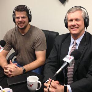 John Stephenson with College Football Hall of Fame and Rob Kischuk with PerfectPost