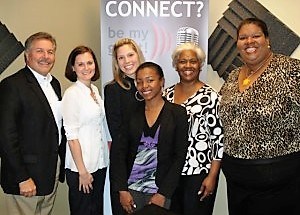 Kirstin Downie with Hemophilia of Georgia, Heather Schull and Jeana Edkin with G2W, and Amy Holmes with Women of Excellence Magazine