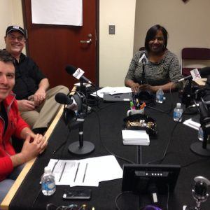 Reggie Walker with PwC, Celeste Jonson with Celeste Jonson International for Wind Enterprises, Angel Luis Rivera, Jr with Sixes Pit Bicycle Shop, and Steve Roy Schroeder with IntelaText