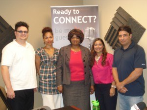 Veronica Maldonado with Georgia Mentor Protege Connection, Renae Keitt with ARK Temporary Staffing and Aise Cannon with Georgia Campus PCOM