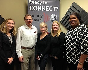 Holly Berggren with RevLocal, Dan Rustin with Monitor Pest Control, and Christine Steck and Kelly Gillam with Lanier Tent Rental