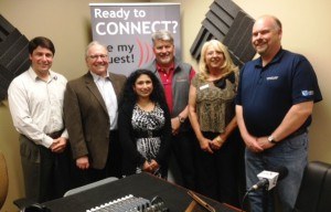 Sportscaster Bob Neal, Don Meng with Sign-A-Rama Duluth, Stephanie Christopoulos with Organzied Chick and Terrie Richards with Certified Home Care of Georgia