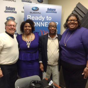 Peter James with Lincoln Heritage Life Insurance and Shamel Leonard with Family Car Foundation