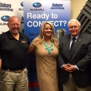 Doug Adams of Greater Eastside Chamber of Commerce, Mayor Dan Curry of City of Loganville and Rachel Hill of Dr. Chris Natural Remedies