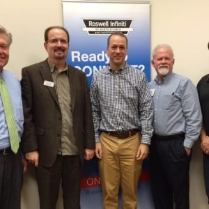 Mayor David Belle Isle with the City of Alpharetta, Gregg Burkhalter “the LinkedIn Guy”, and Dale Sizemore with Voterworkz