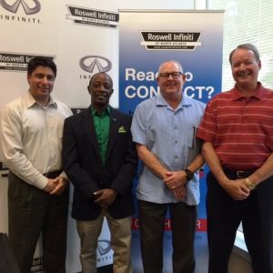 George Davis with Netcom PaySystems, Marvin Austin with SuperGreen Solutions, and George Colmant with Points North Atlanta Magazine