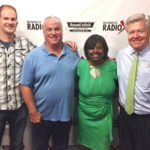 Mike Russell with ETS Solutions, Tonia Morris with Tonia Morris Speaks, and Kevin Petree with ATL Urban Farms