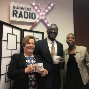 Marilyn Margolis and Dr. Adedapo Odetoyinbo with Emory Johns Creek Hospital