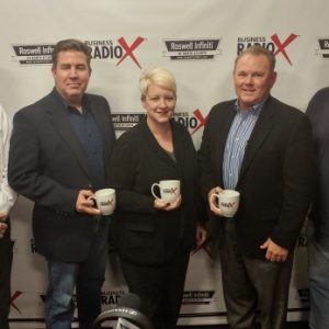 Joel Docking with Chuy’s Tex-Mex, Dr. Nikki Tobias with Grounded Vision, and Gary Robinson with Panel Systems Unlimited