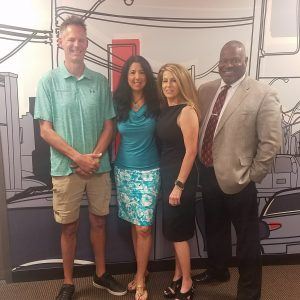 Dr Karen Jacobson with Bruce Wuollet Phil Singleton and Liza Czopp