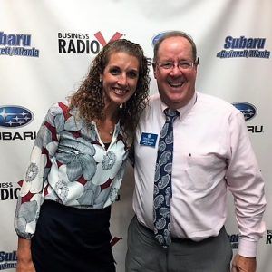 Courtney Bernardi with the Oconee County Chamber of Commerce and David Bradley with the Athens Area Chamber of Commerce