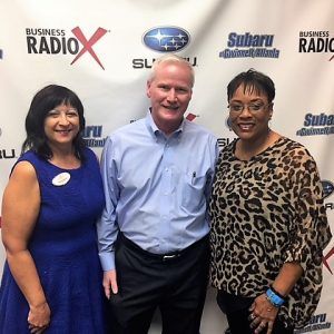 Joe Noonan with Southwestern Consulting, Pam Santoro with Berkshire Hathaway HomeServices Georgia Properties, and V. Lynn Hawkins with P3 Academy of Social Entrepreneurship