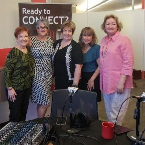 Jan Whalen President of Whalen Voices LLC with Ellen Harrington and María Tomás-Keegan and Kelly Lorenzen