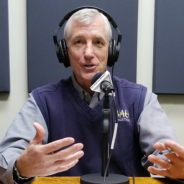 Scott Hanson of HMA Public Relations in the studio at Valley Business RadioX in Phoenix, AZ