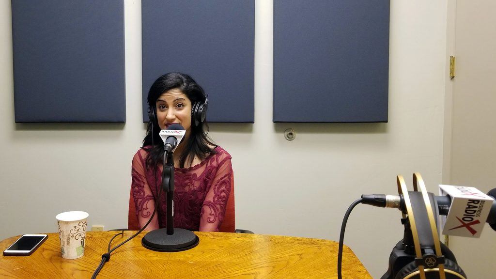 Dala Al-Fuwaires with FJI visits the Valley Business RadioX studio in Phoenix, Arizona