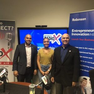 Samir Patel Instructor of Entrepreneurship at GSU and Owner at Thrive Logistics, Dr. Paul Lopez with TiE Atlanta and Sigourney Chavez with Zen Pod