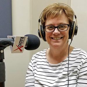 Jeri Royce of Esperança in the studio at Valley Business RadioX in Phoenix, AZ