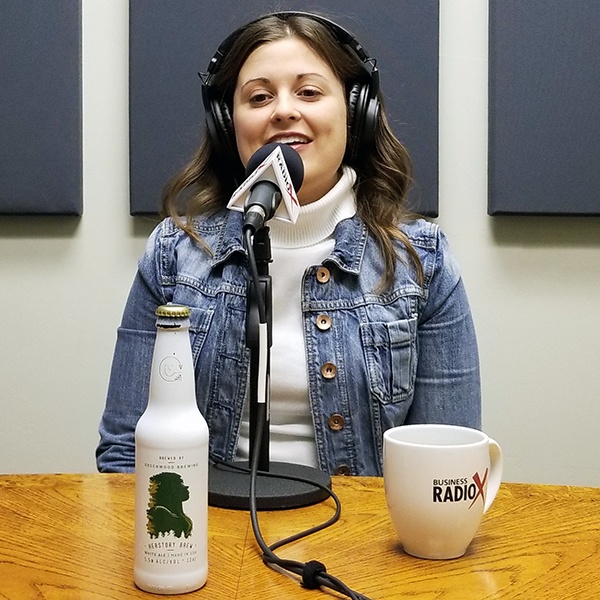 Megan Greenwood with Greenwood Brewing in the studio at Valley Business RadioX in Phoenix, AZ