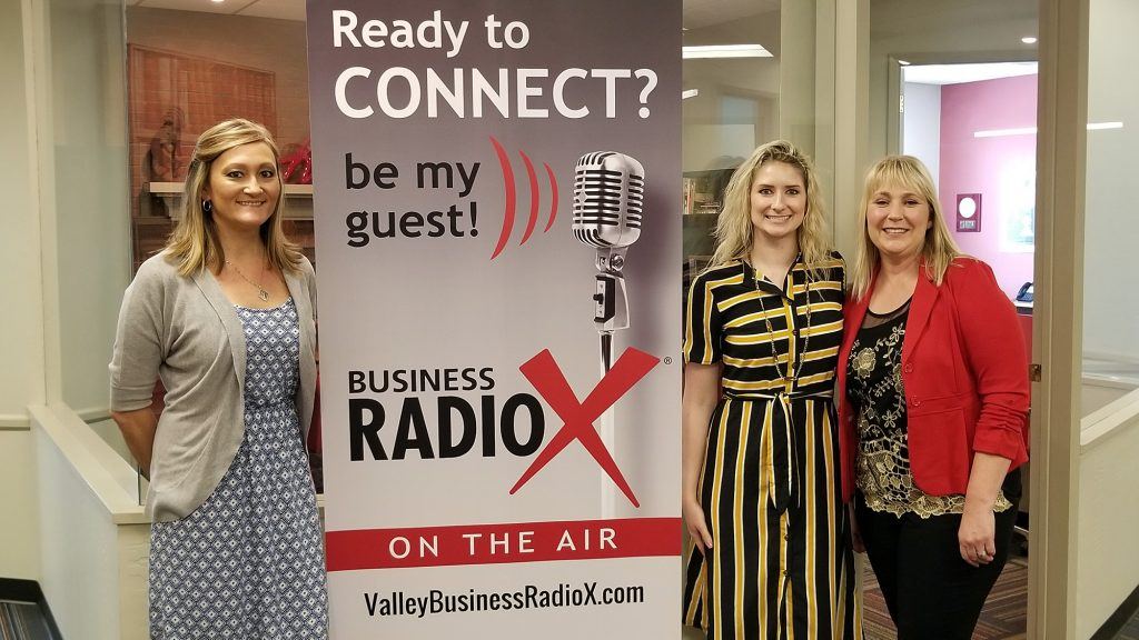 Lynda Riford, Nicole Hein, and Cindy Webb with Southwest Behavioral & Health Services visit Valley Business RadioX in Phoenix, AZ