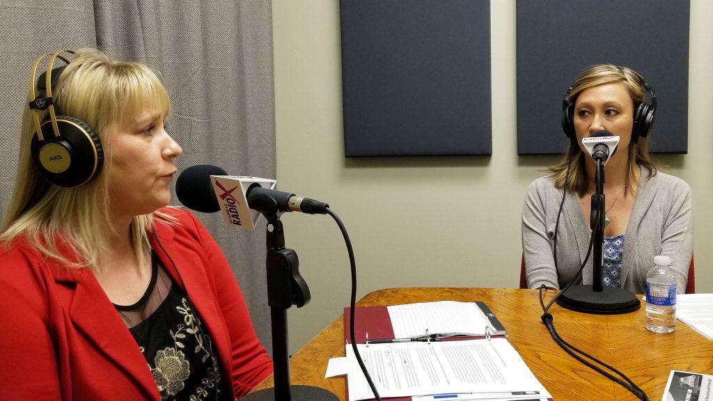 Cindy Webb and Lynda Riford with Southwest Behavioral & Health Services in the studio at Valley Business RadioX in Phoenix, AZ