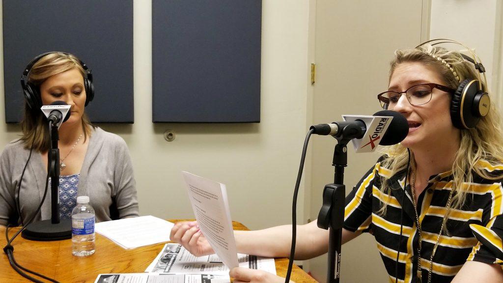 Lynda Riford and Nicole Hein with Southwest Behavioral & Health Services in the studio at Valley Business RadioX in Phoenix, AZ