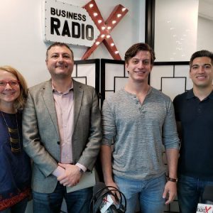 Connor Kimball with AVOXI, Baha Zeidan with Azalea Health and Robin Gregg with RoadSync