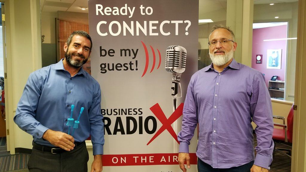 Joe Haldiman with Fit N' Seal and Linc Miller with Sandler Training visit the Valley Business RadioX studio in Phoenix, Arizona