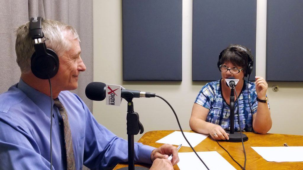 Scott Hanson and Abbie Fink with The Arizona 100 speaking on Valley Business RadioX in Phoenix, Arizona