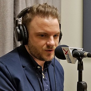 Cailean Bailey with GET Phoenix Young Professionals in the studio at Valley Business RadioX in Phoenix, Arizona