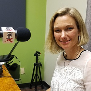 Camilla Nørgaard Jensen with InterPlay in the studio at Valley Business RadioX in Phoenix, Arizona