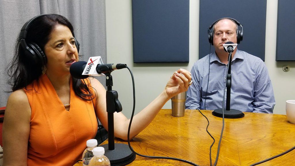 Karen Jacobson and Jeffrey Lynch speaking on Valley Business RadioX in Phoenix, Arizona