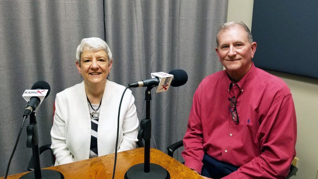 Laurie Battaglia with Aligned at Work and Mike Baize with Insperity visit the Valley Business RadioX studio in Phoenix, Arizona