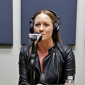 Lindsey Schwartz with Powerhouse Women in the studio at Valley Business RadioX in Phoenix, Arizona