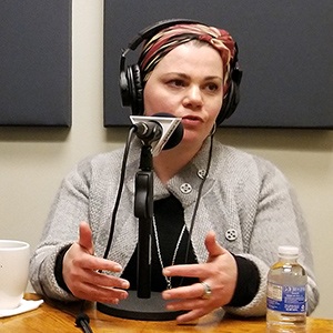 Shatha Barbour with Hera Hub Phoenix in the studio at Valley Business RadioX in Phoenix, Arizona