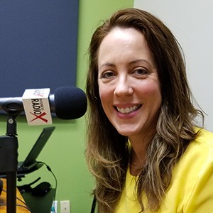 Stephanie Schull with Kegelbell in the studio at Valley Business RadioX in Phoenix, Arizona