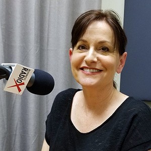 Wendy Breakstone in the studio at Valley Business RadioX in Phoenix, Arizona