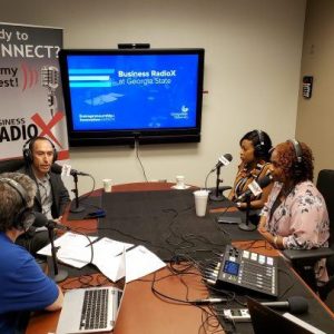 Phil Ventimiglia, Tiffany Green-Abdullah and Annette Owusu with GSU Digital Learners to Leaders