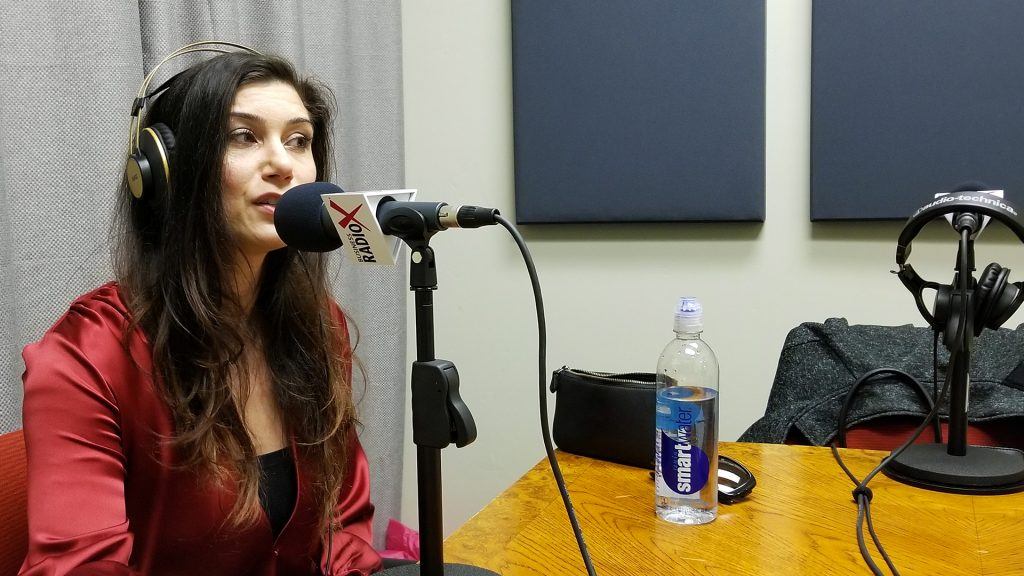 Gelie Akhenblit with NetworkingPhoenix on the radio at Valley Business RadioX in Phoenix, Arizona