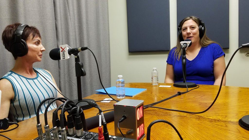 Monique Daigneault with MD Consulting and Cheryl Packham with Codobe on the radio at Valley Business RadioX in Phoenix, Arizona