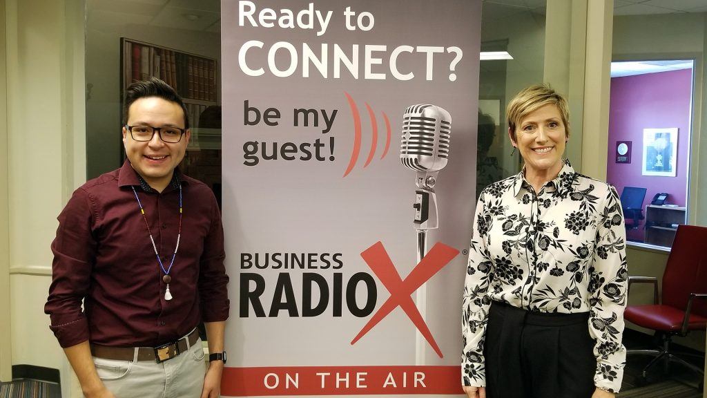 Dr. Tracey Lopeman with Maricopa Unified School District and Brian Garcia with Tempe Union High School District visit the Valley Business RadioX studio in Phoenix, Arizona