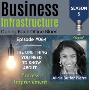 Episode 64: The One Thing You Need to Know About Process Improvement – Alicia Butler Pierre