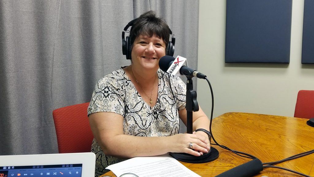 Abbie Fink with The Arizona 100 on the radio at Valley Business RadioX in Phoenix, Arizona