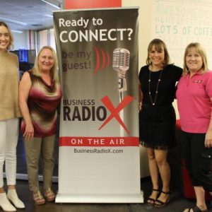 Laurel Petsas with Maggie’s Place Debi Nielson with 88.7 The Pulse and Gwen Gustafson with Arizona Fun Services E1