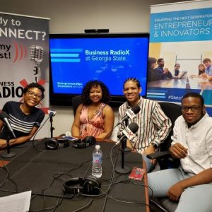 Mikayla Oberlton with Sisters, Timi Faderin and Immanuel Powell with Gilmer Street and Branding Strategist Miya Burrus