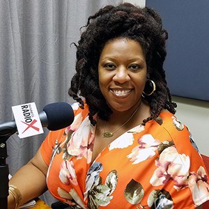 LaCoya Shelton with Revolutionary HR Consulting in the studio at Valley Business RadioX in Phoenix, Arizona