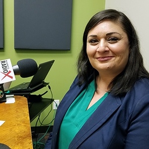 Seela Farani-Simmons with National Education Partners in the studio at Valley Business RadioX in Phoenix, Arizona